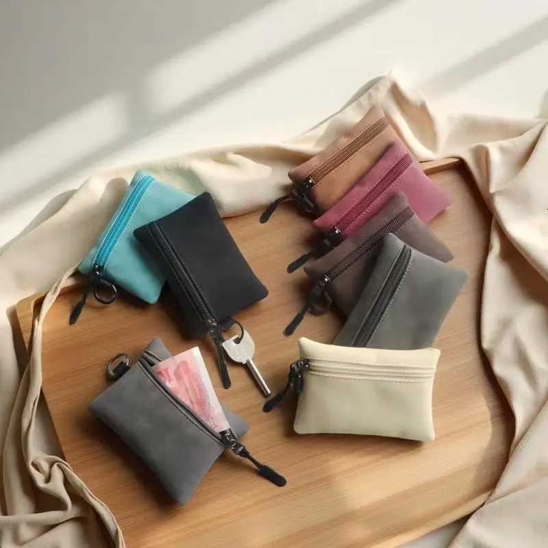 Unisex Bag Matte Suede Small Wallet Creative Small Bag Drawstring Buckle Unisex Storage Bag Solid Color Simple Funny Fashion G250802