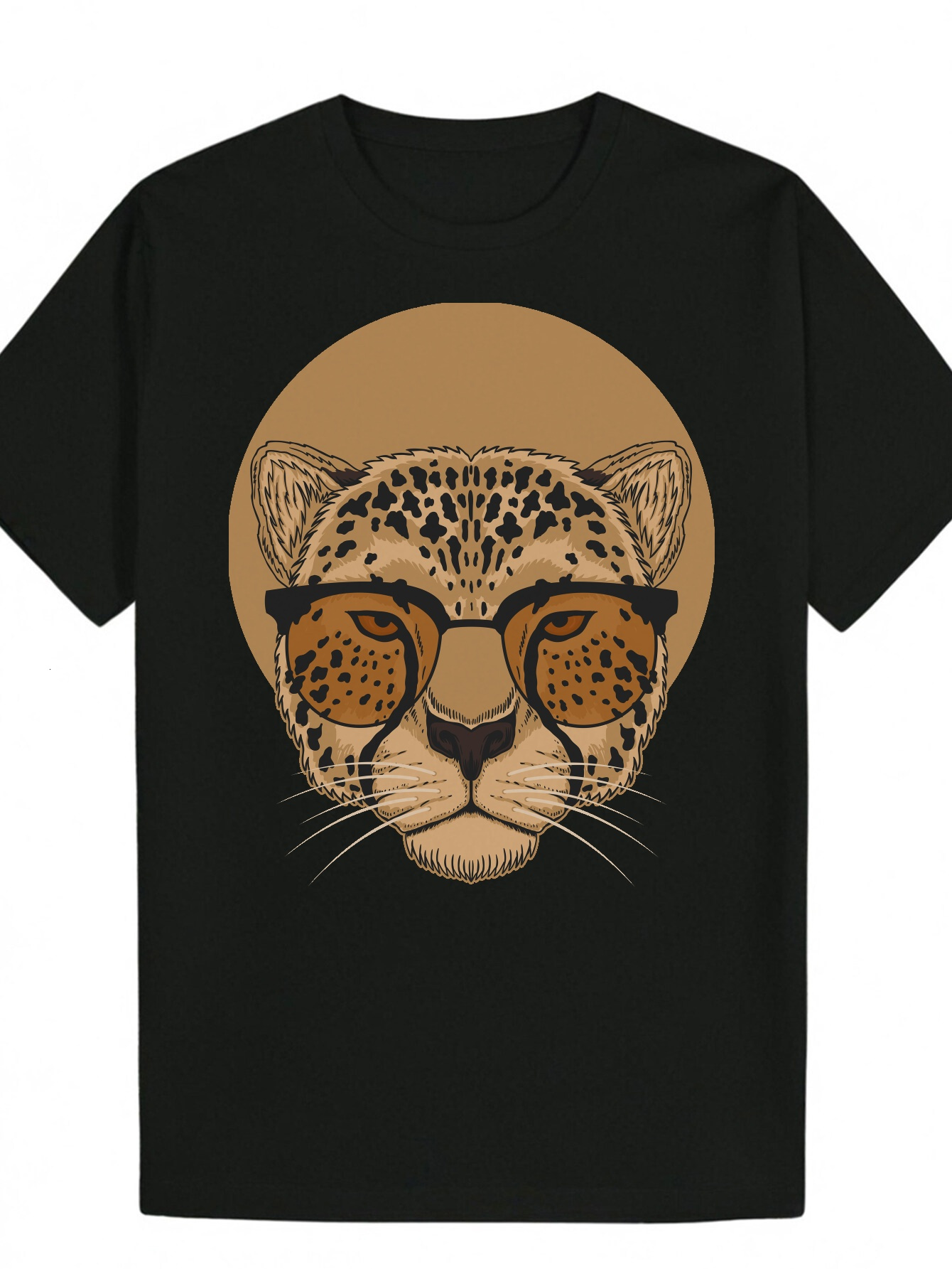 Men's Summer Casual Round Neck Polyester Animal Theme T-Shirt 73d11