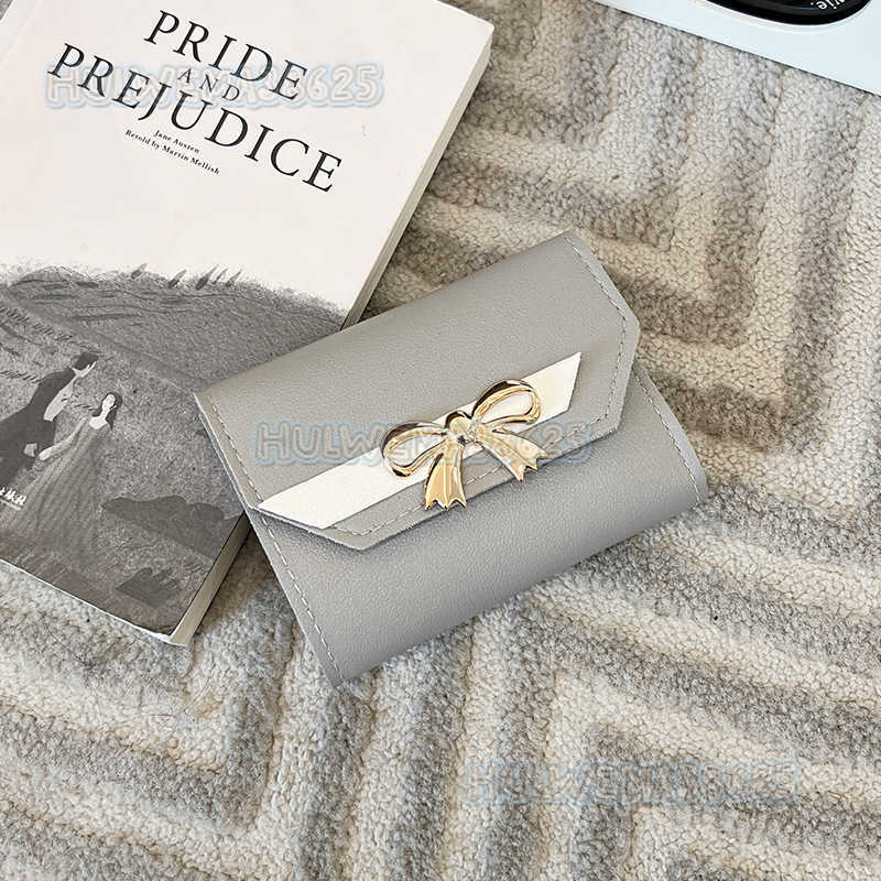 Womens Short Wallet 2025 New Fashion Simple Handbag Bow Decoration Multi Card Wallet Hair H250804