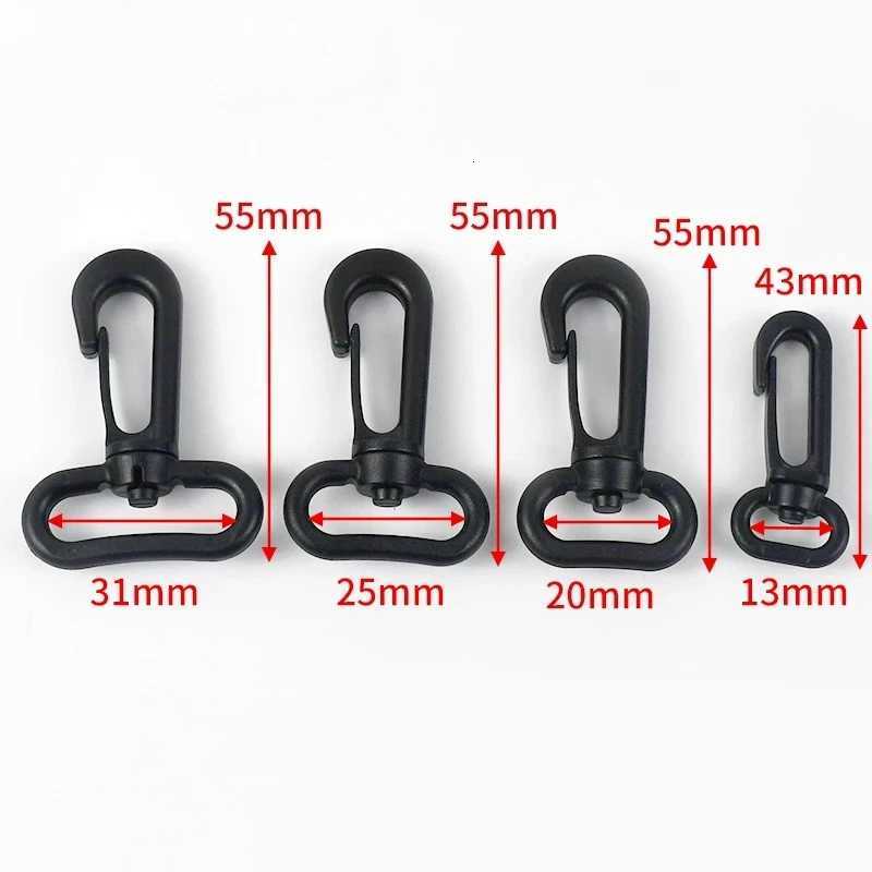 10/20P 13-31mm Backpack Strap Plastic Buckles Dog Collar Webbing Swivel Lobster Clasp Keychain Trigger Snap Hook Carabiner Clips G250802