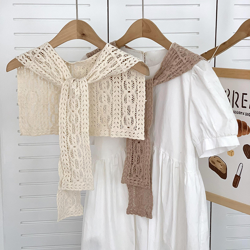 K1579 Shawl knitted high-end 2025 new decorative hollow thin style outer matching skirt shirt waistcoat shawl wholesale