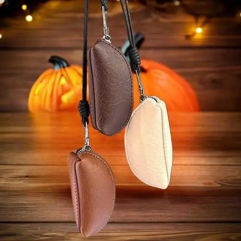 Modern Tanned Cowhide Mini Lipstick Bag Sophisticated Coin Wallet Womens Keychain G250802