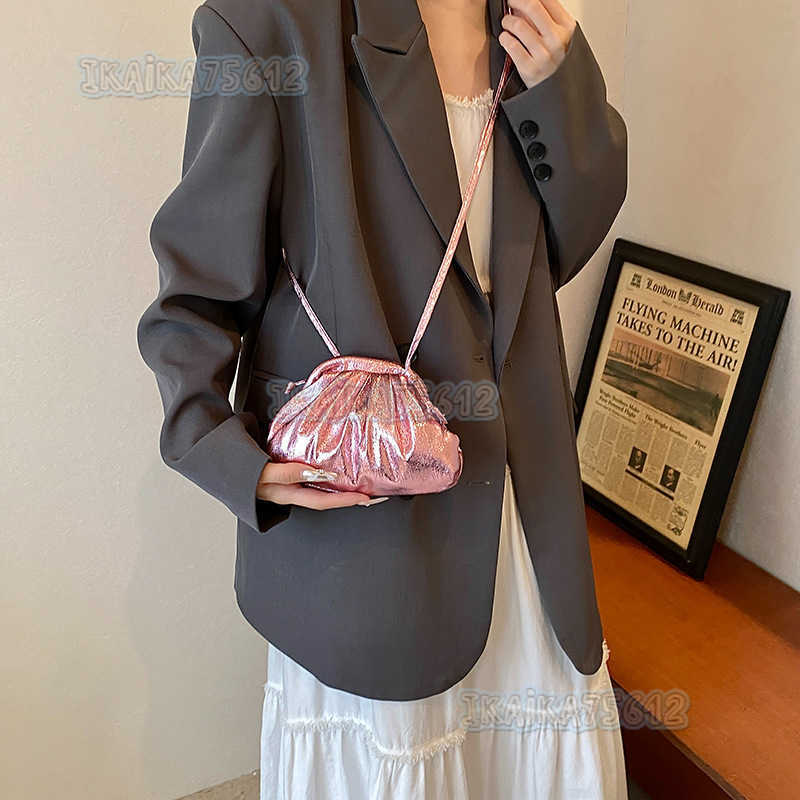 Fashion Summer Elegant Crossbody Bag Niche Small Bag Womens Bag 2025 New Simple Pleated Shell Bag H250804