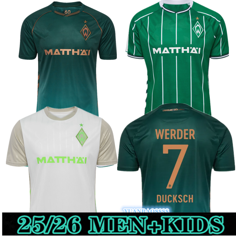 25 26 Werder Bremen soccer jerseys Third 2025 2026 DUCKSCH BITTENCOURT FRIEDL VELJKOVIC SCHMID AGU JERSEY FOOTBALL SHIRTS Men kids shirt