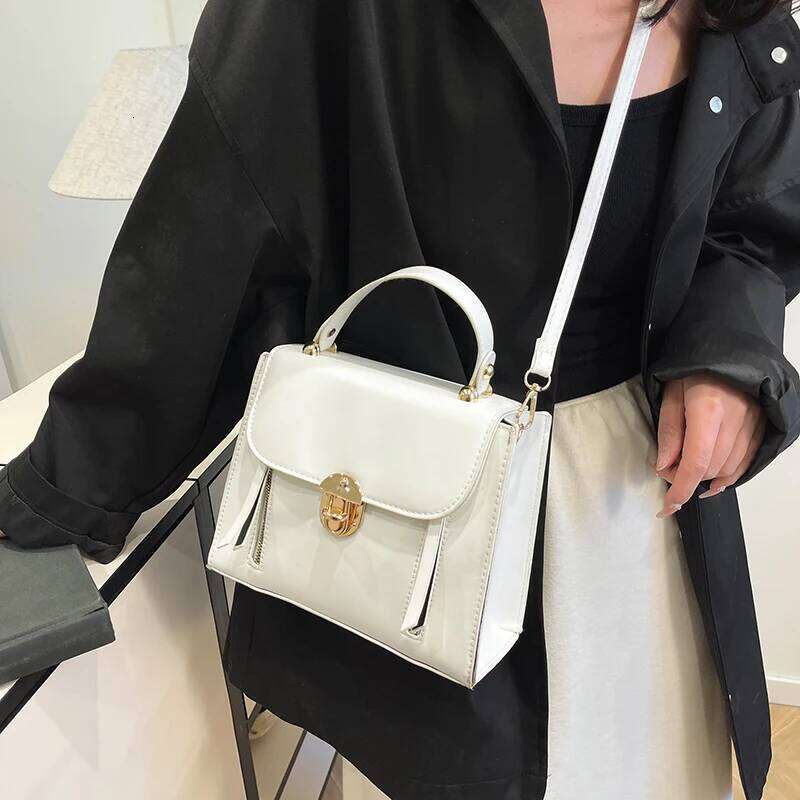 Small Tote For Women Green Design Shoulder Brand Handbag And Purse Solid Pu Leather Flap Messenger Bag Lady Classic Bags