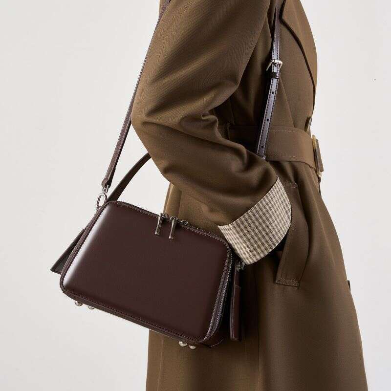 2025 Spring New Niche Design Hanging Ears Series Tote Leather Women's Bags, Commuter Slant Backpacks