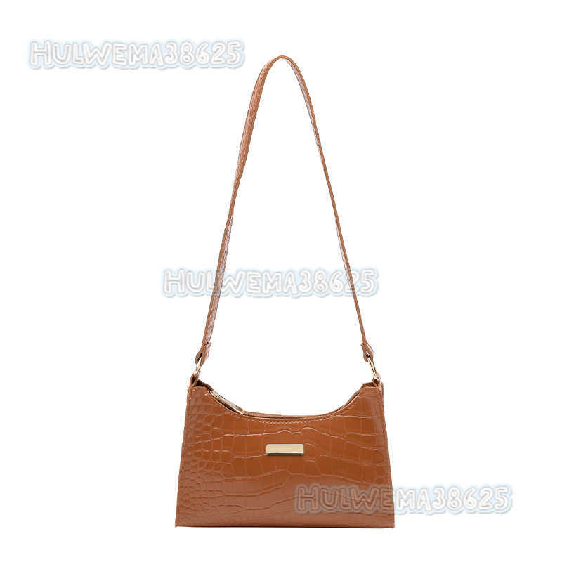 2025 New Womens Bag Underarm Shoulder Bag Fashionable Ladies Crocodile Pattern Small Square Bag H250804