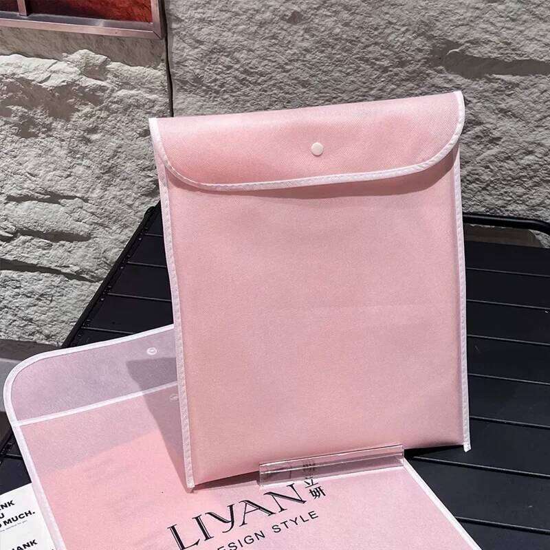 50Pcs Non Woven With Buttons Shopping Promotional Recyclable Tote Gift Bags Custom Printing Free Design