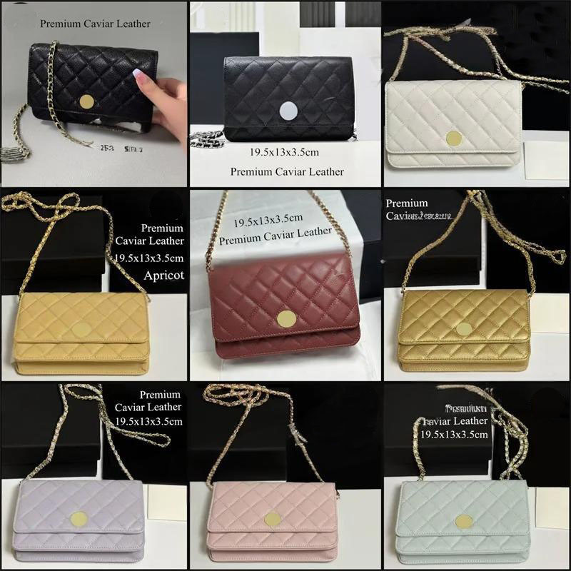 Ladies' Single Shoulder Chain Square Bag Designer Bag High-Quality Leather Flip Crossbody Bag Classic Print