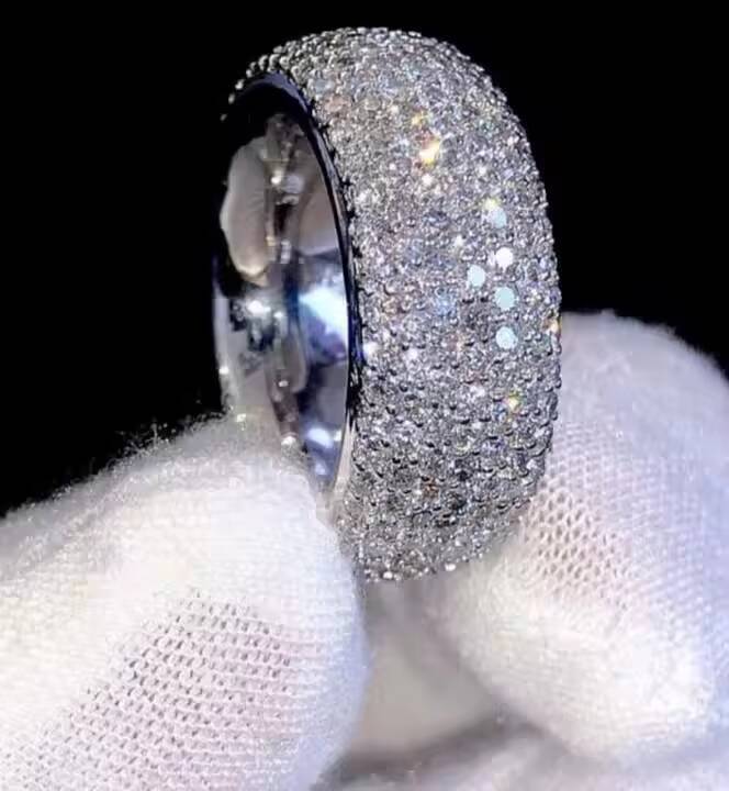 Elegant Black Onyx & Clear Cubic Zirconia Mix: A Bold Statement Piece for Any Occasion