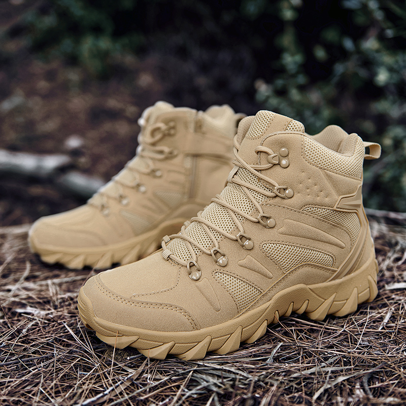 702 Spring and Autumn Breathable Martin Height Increasing Anti slip Boots Men's Outdoor Mountaineering and Off road Work Clothes Boots Desert Boo