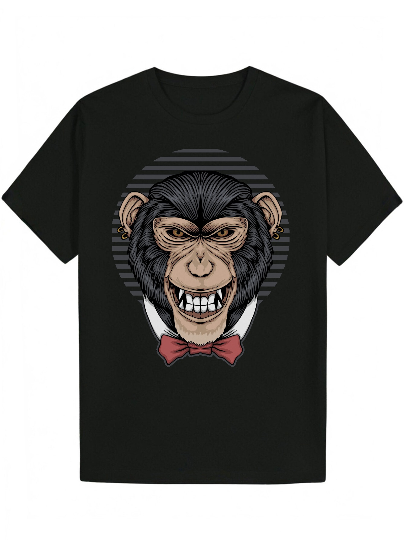 Men's Summer Casual Round Neck Polyester Portrait T-Shirt ffb7d
