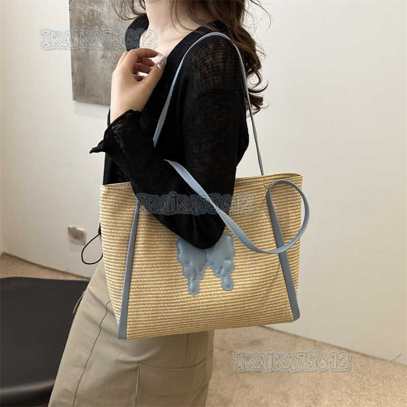2025 New Summer Casual Aesthetic Large Capacity Simple Handbag Womens Personality Trendy Shoulder Tote Bag H250804