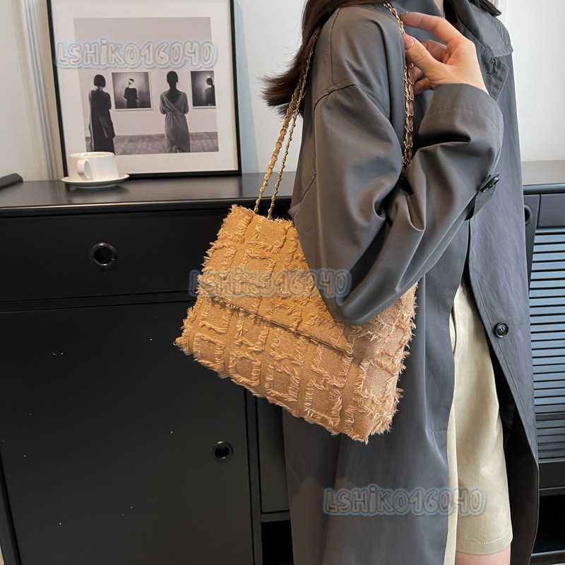 Large Capacity Fashion Niche Tote Bag for Women 2023 New Spring Summer Canvas College Student Shoulder Bag H250808