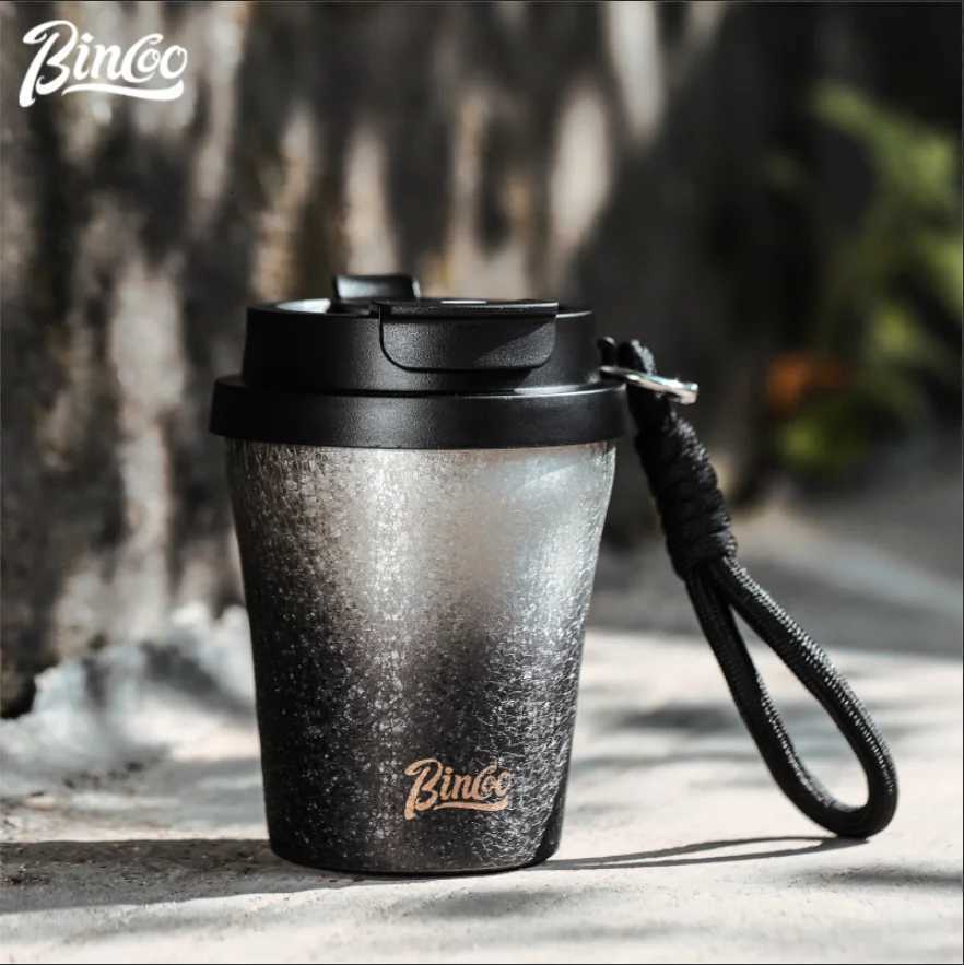 280ml Double Wall Ceramic Travel Mug Insulated Portable Stainless Steel Thermal Cup for Camping Daily Y250802 W260226