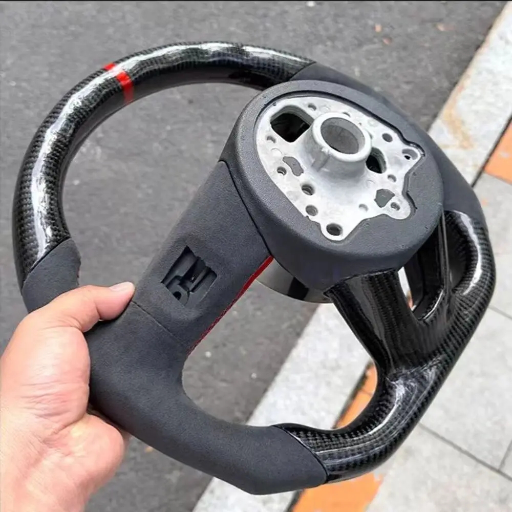 For Audi A3 A4 B9 A5 B9 RS3 S3 RS4 S4 A5 S5 Alcantara Material Production Carbon Fiber Steering Wheel