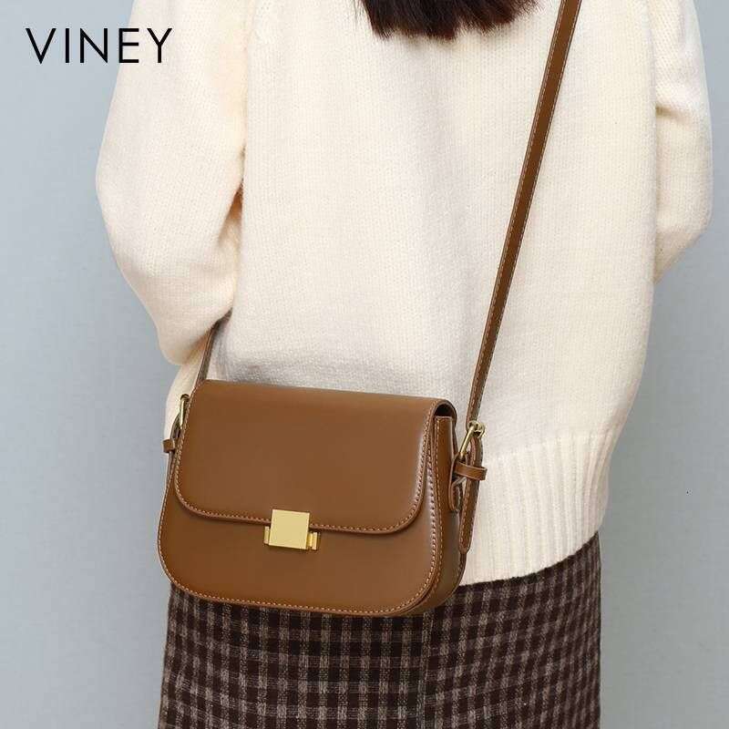 VINEY Ladies 2025 New Crossbody Tofu Single Shoulder Armpit Small High-grade Genuine Leather Women's Bag