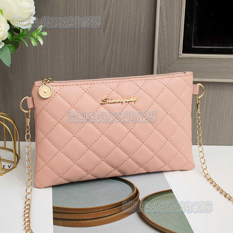 Quilted Solid Color Single Shoulder Chain Bag 2025 New Label Trendy Envelope Womens Bag Fashion Simple Crossbody Bag H250804
