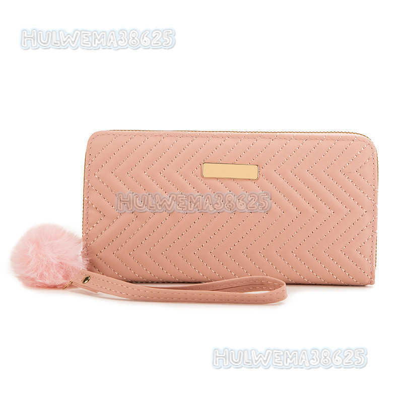 Sweet Style Diagonal Stripe Long Wallet 2025 New Simple Zipper Womens Clutch H250804