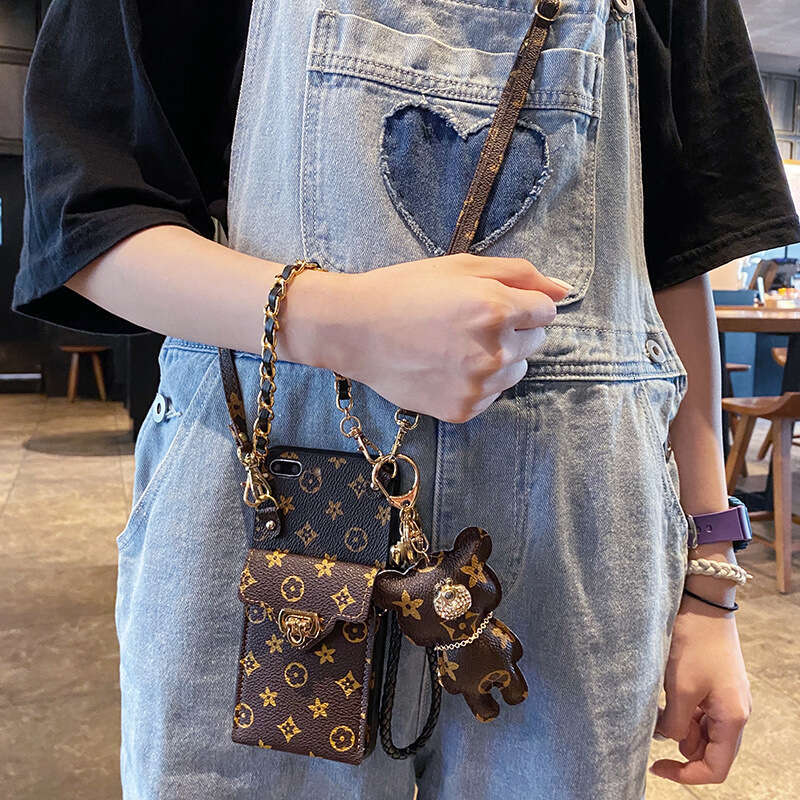 Compatible with Apple 15 Phone Case iPhone 13 Premium Feel Monogram 12 Pro Max Coin Card Holder XR New Women's Style XS