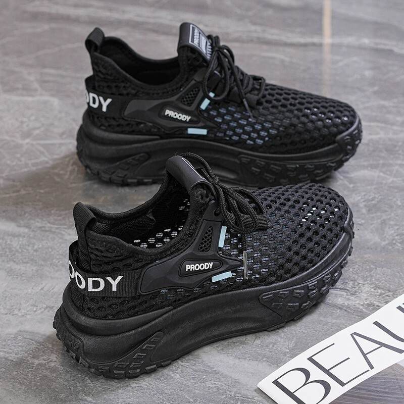 2024 New Women's Summer Breathable Mesh Dad Sneakers with Thick Soles for Height Increase and Running ddmythur
