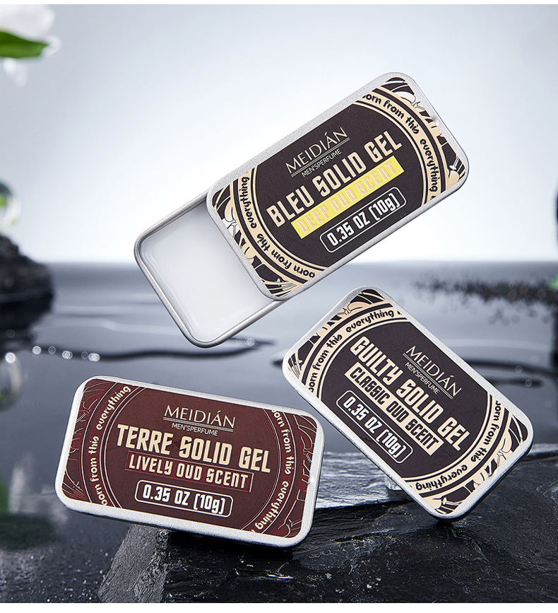 Men Solid Perfume Gel Easy to Dry Balm Mild Long Lasting Aroma Deodorant Fragrance 4 pack X250830