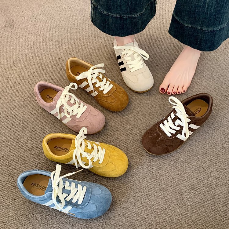 Red German Training for Women, White Sneakers, 2025 New Casual Board Shoes, Sports Thick-Soled Agan Shoes ddmythur