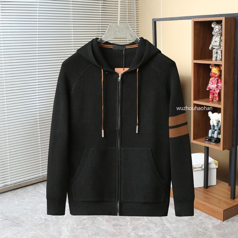 Designer Sweater Mens Autumn and Winter Long Sleeve Hooded Sweater Zipper Cardigan Knitted Coat ZG1289