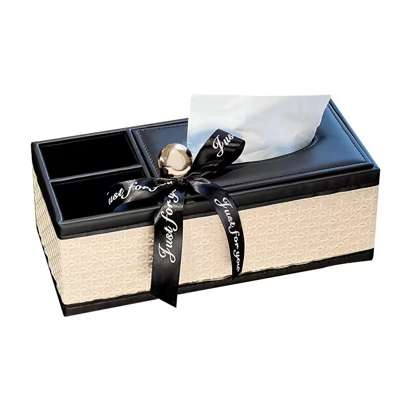 Furniture Living Room Bedroom Leather Entrance Storage Box Luxury Rectangular Organizer For Jewelry Makeup M250719