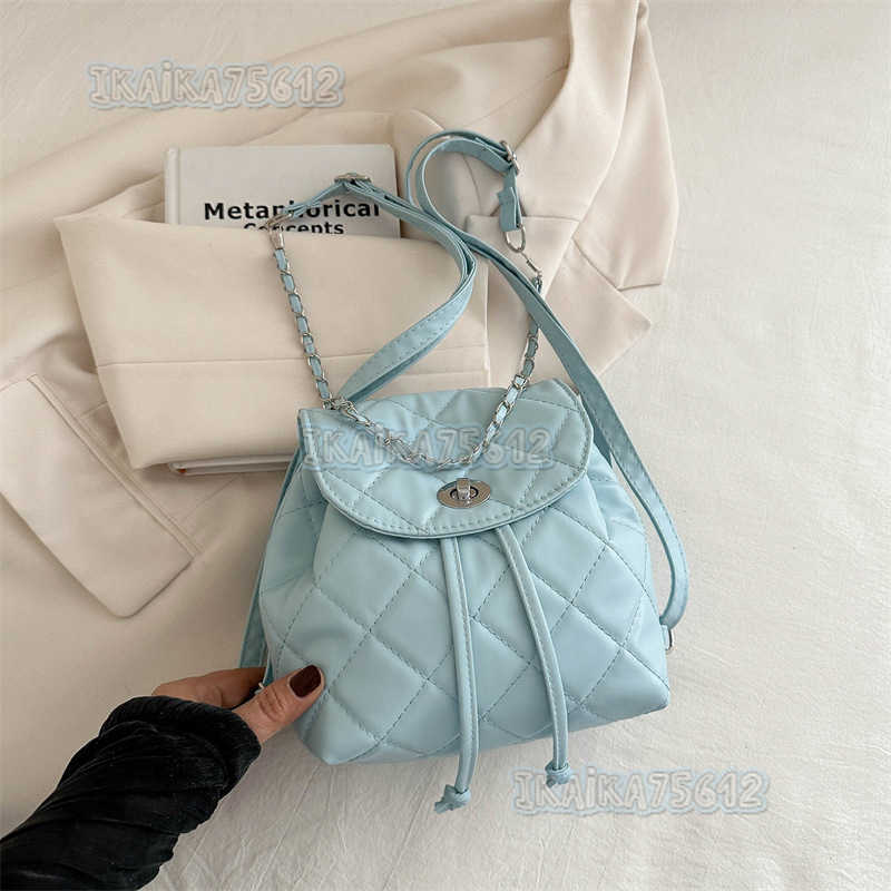 Style Casual Elegant Chain Handbag Small Backpack 2025 Spring Summer New Fashionable Personality Single Shoulder Crossbody Double Shoulder Bag H250804