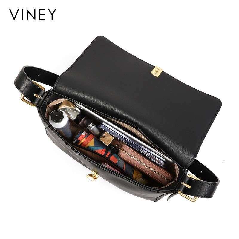 VINEY Ladies 2025 New Women's Messenger Genuine Leather Large Capacity High-end Underarm Shoulder Bag