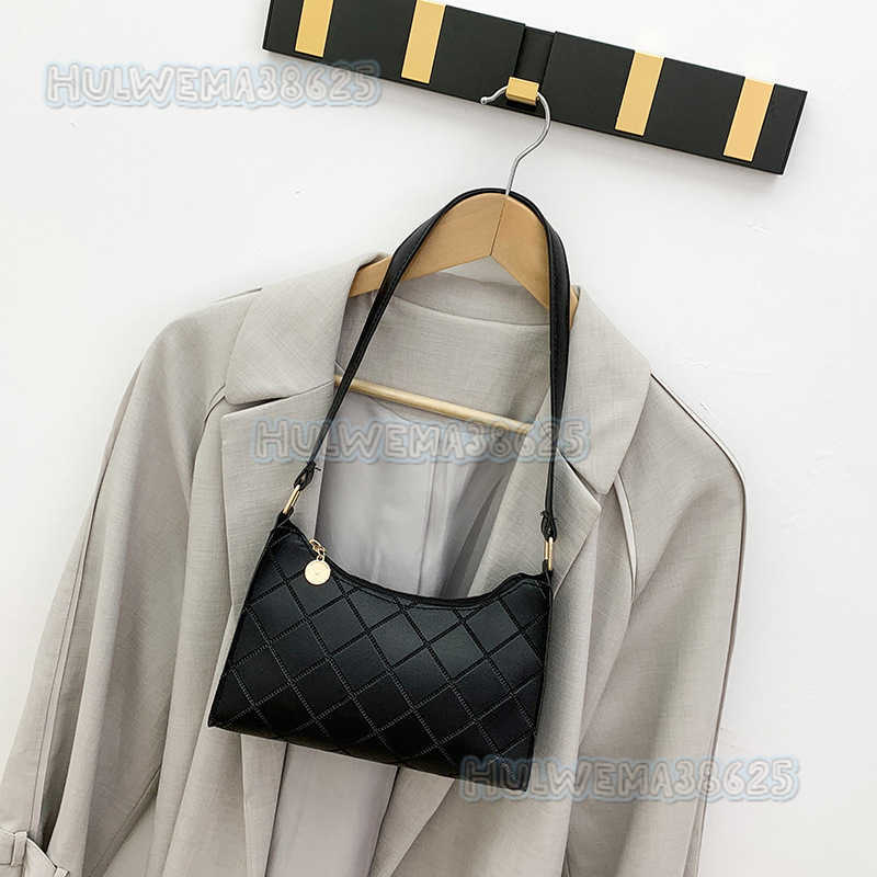 Womens Bag Autumn Winter 2025 New Small Bag Bag Plaid Simple Shoulder Bag Womens Underarm Bag H250804