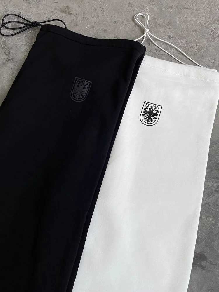 Thin FLeece Vultures Sweatpants Black White Straight Track Pants Men Women Winter Casual Loose Cut Jogger Trousers YZY X250804