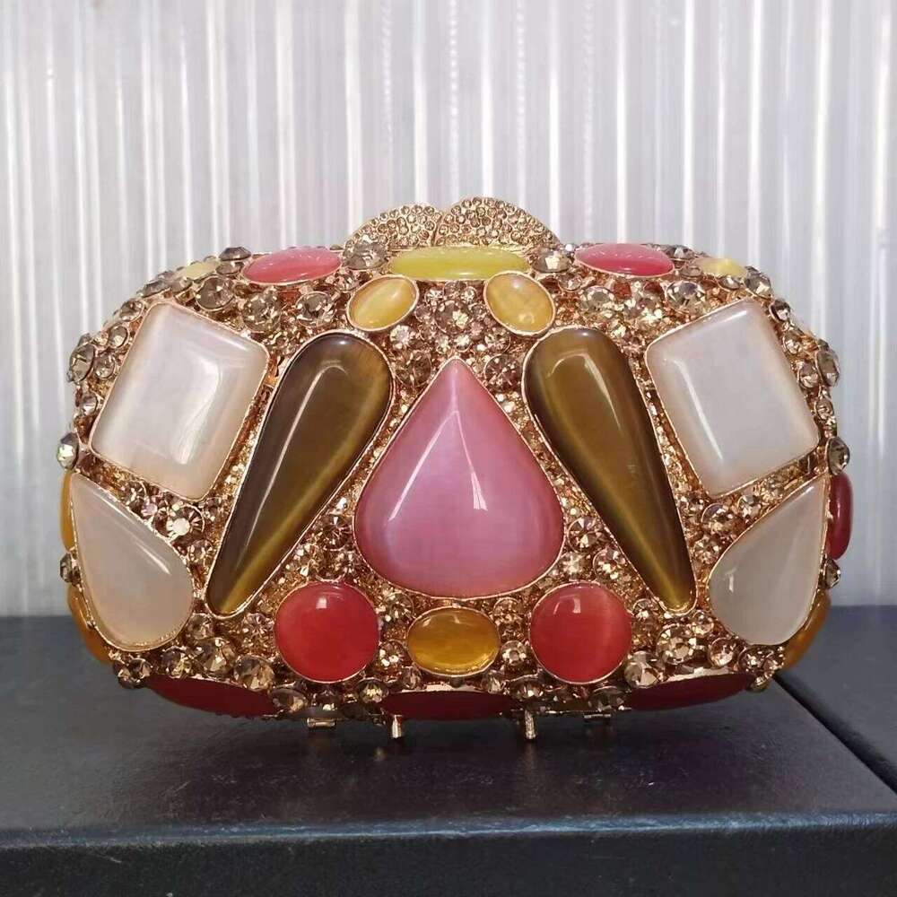 Big Stones Evening Purse Bags Rhinestone Wedding Gems Clutch Bridal Clutches Women Dias Party Purses Bag
