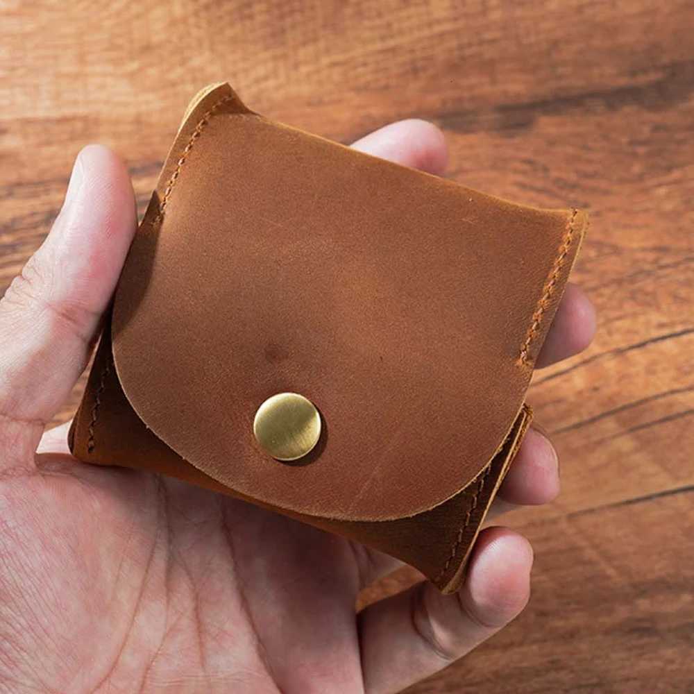 Leather Snap Closure Wallet Mini Coin Purse Money Bag Vintage Key Holder G250802