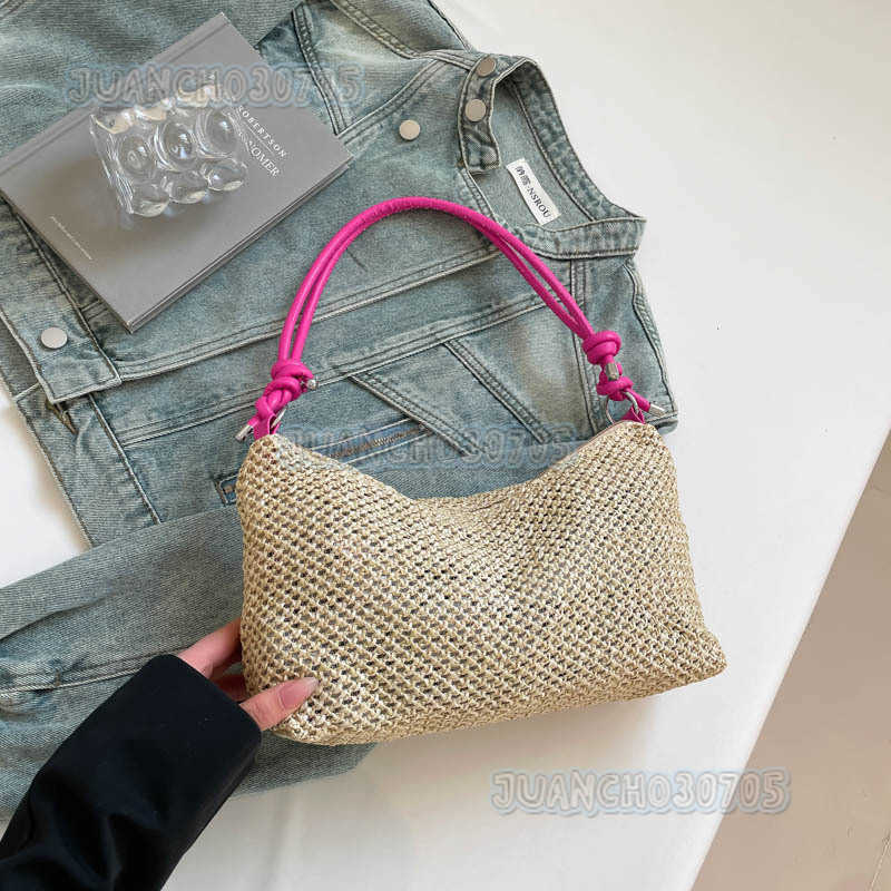 Handwoven Bag for Women 2025 New Trendy Fashion Tote Bag Straw Bag Versatile Large Capacity Shoulder Bag H250804