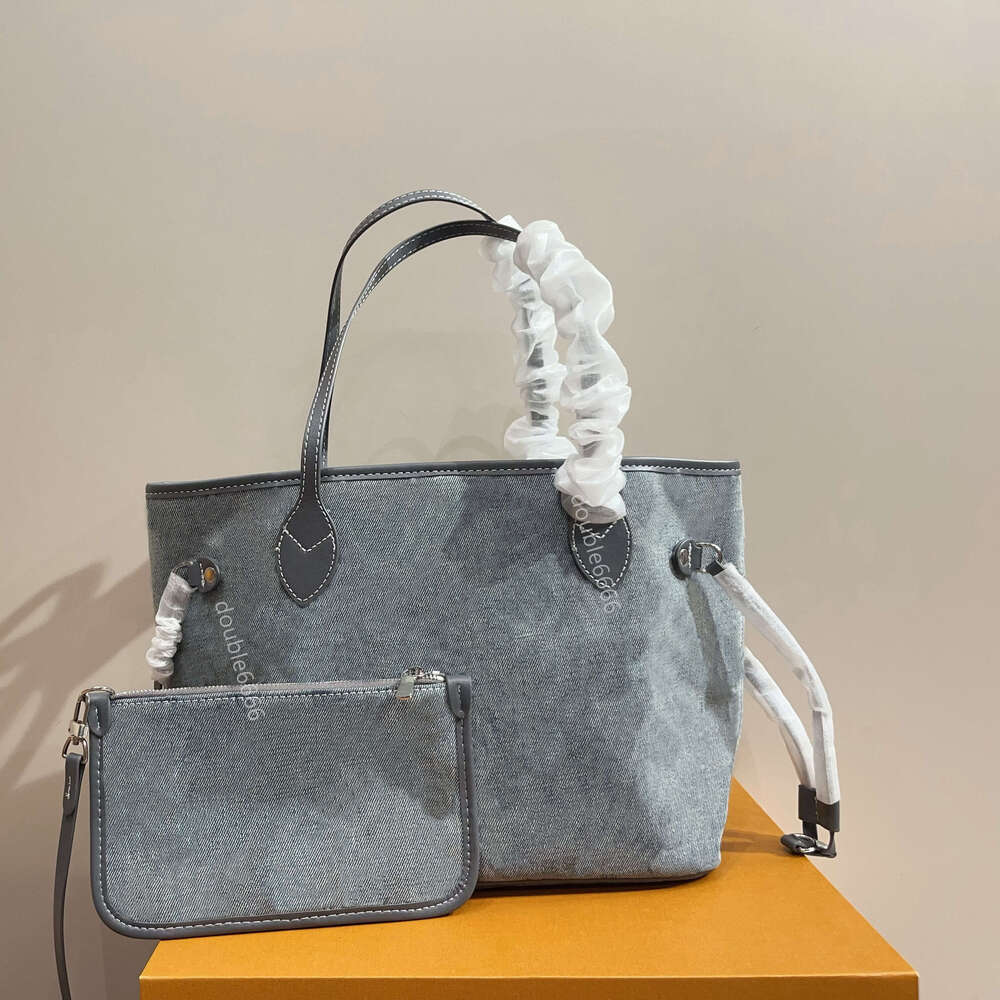 Luxury denim handbag designer crossbody bag high-quality women's fashion Large capacity shopping bag Embroidery tote Travel bags messenger bags laptop bags