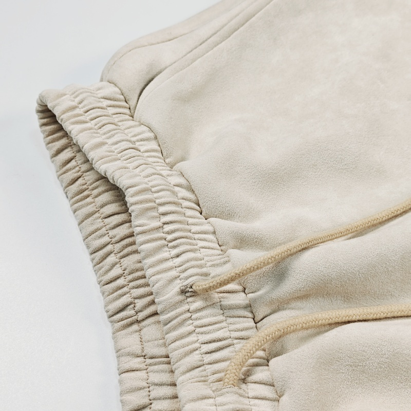 Men's Spring/Summer Ankle Length Pure Cotton Pants with Customizable Colors and Designs - Comfy Elastic Waistband Leg drawstring design