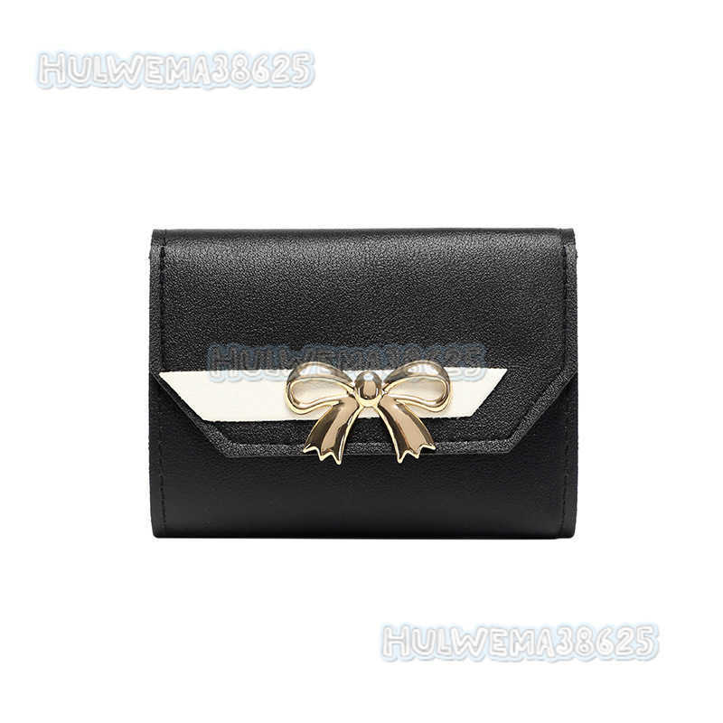 Womens Short Wallet 2025 New Fashion Simple Handbag Bow Decoration Multi Card Wallet Hair H250804