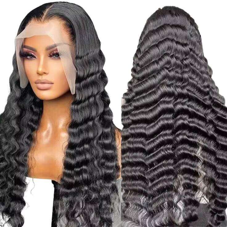Human Hair Wigs Remy 13x4 Lace Wig 8''-30'' Colored Curly Pre Plucked Deep Wave Brazilian Ginger Orange Long