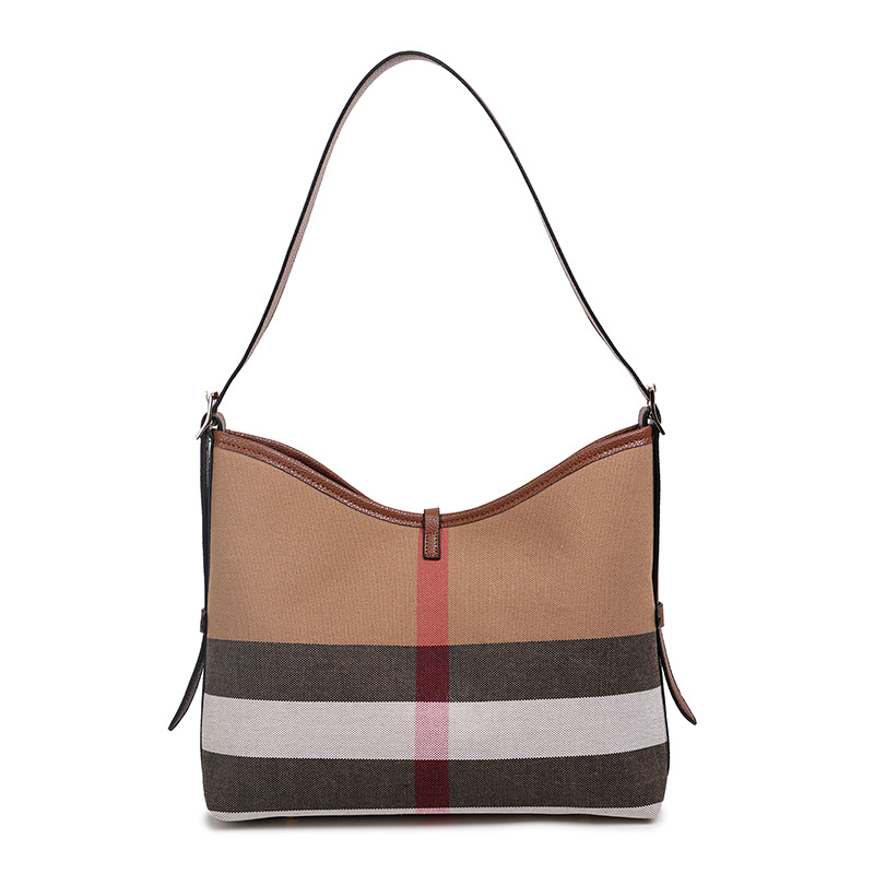 Genuine Leather Women's Bags new Style High - end Checkered Bags Underarm Bags Large - capacity Tote Bags Shoulder and Cross - body Bags for Comm