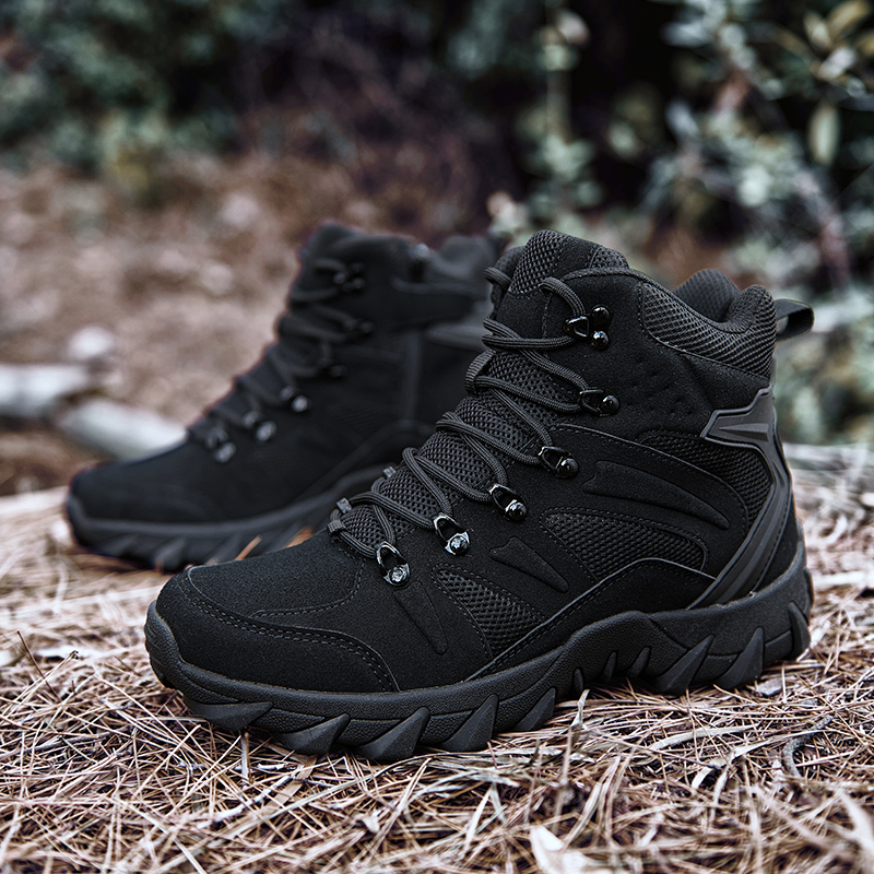 702- Men's waterproof and wear-resistant outdoor hiking shoes, anti slip assault shoes, men's off-road climbing sports combat boots