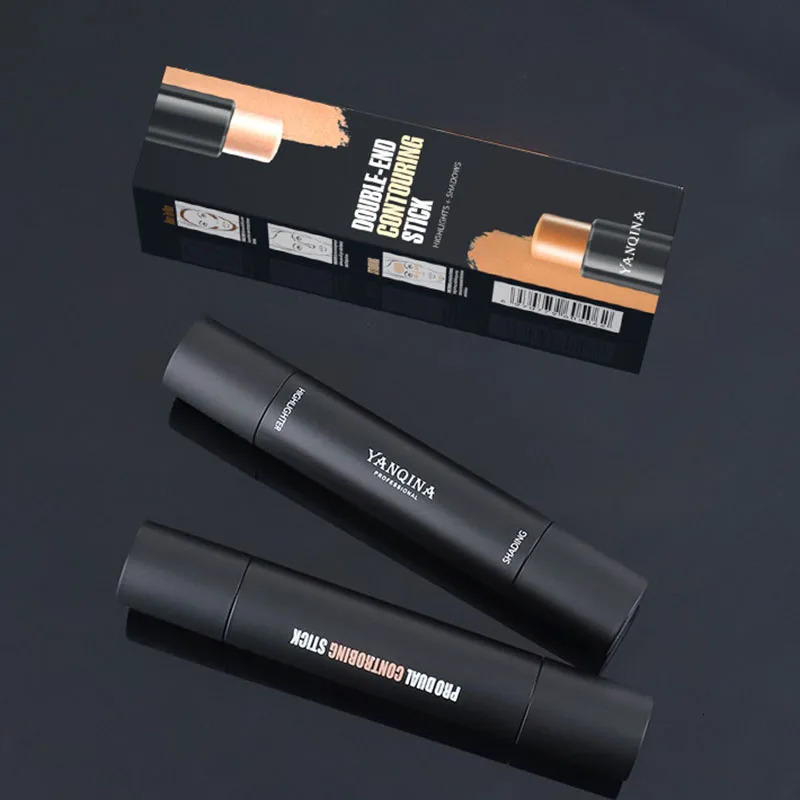 Double-headed Contour Stick Face Brown Bronzer Foundation Make Up Pen Smooth Contour Shadow Highlight Concealer Cosmetics 250730