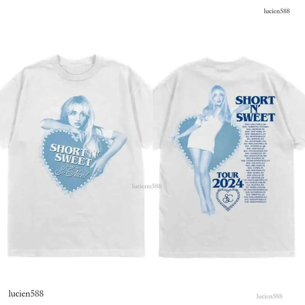 Sabrina Carpenter Album Short NSweet T-shirts Womens Summer Y2k Top Clothing Cotton Harajuku Fashion Mens Street Clothing T-shirtsXJ250318