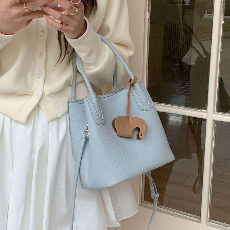 Summer Lightweight Bucket for Women, French Style Simple Casual Handbag, Single Shoulder Bag, Niche Commuter Trendy Crossbody Bag