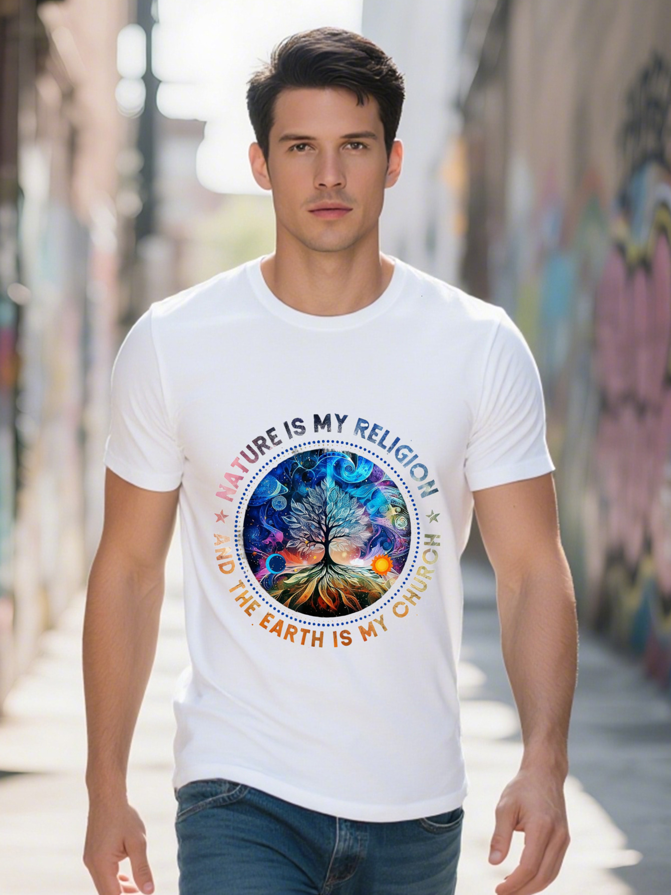 Nature Religion The Earth Is My Church Mandala Tree T Shirt ead6b