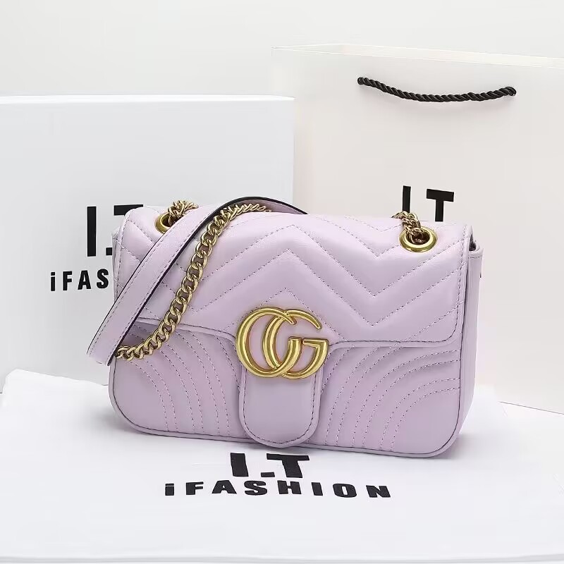 free shipping designer bag Vintage leather diamond shaped tote bag new fashion chain classic CG shoulder bag for woman black white