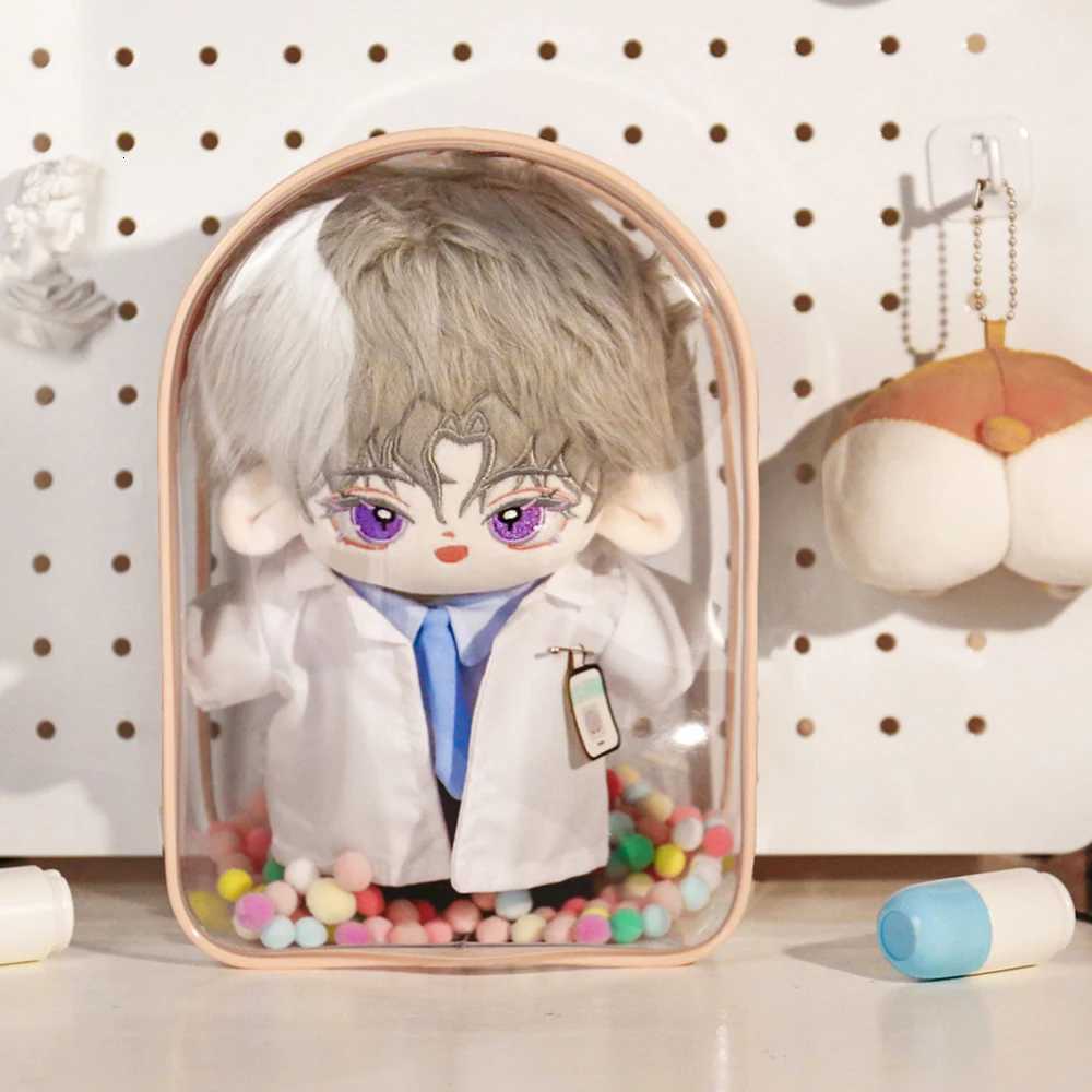 20cm Plush Doll Out Bag PVC Transparent Cotton Doll Transparent Display Pouch Clear Storage Case for Anime Cartoon Dolls G250802