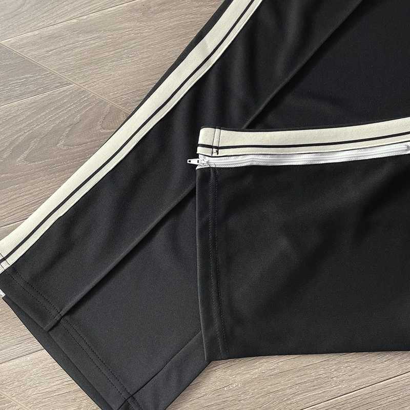 SAINT VANITY Embroidered Striped Track Pants Men Women High Quality Black Casual Leg Zipper Sweatpants Jogger Trousers GYM X250804