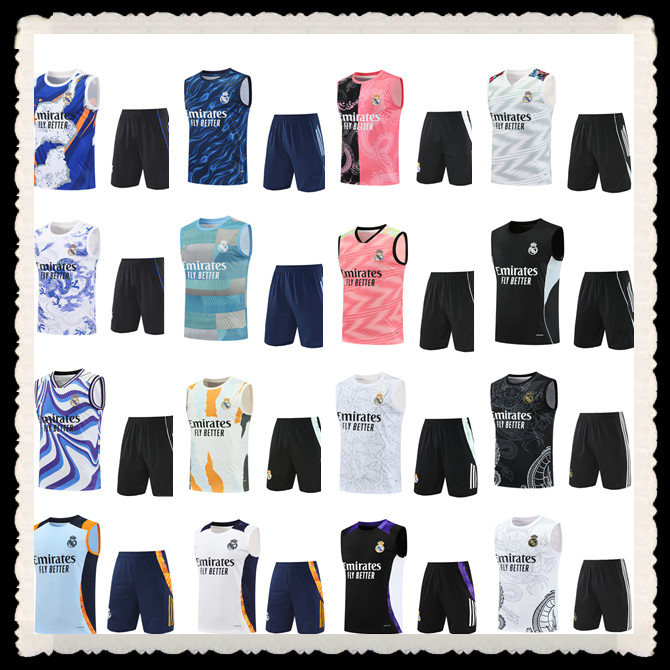 24 25 26 MBAPPE Training suit soccer tracksuits BELLINGHAM CAMAVINGA ALABA MODRIC VALVERDE tracksuit VINI JR ARDA GULER Latest styles Training vest
